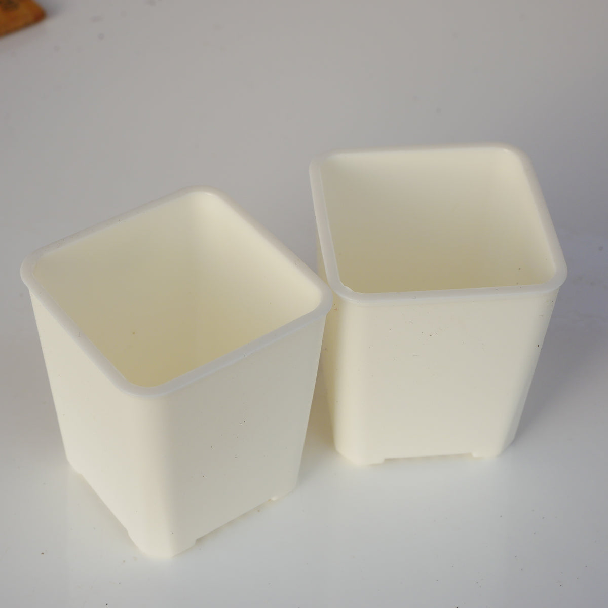 10x 3cm Life Time Professional White Plastic Pots with drain holes image 2